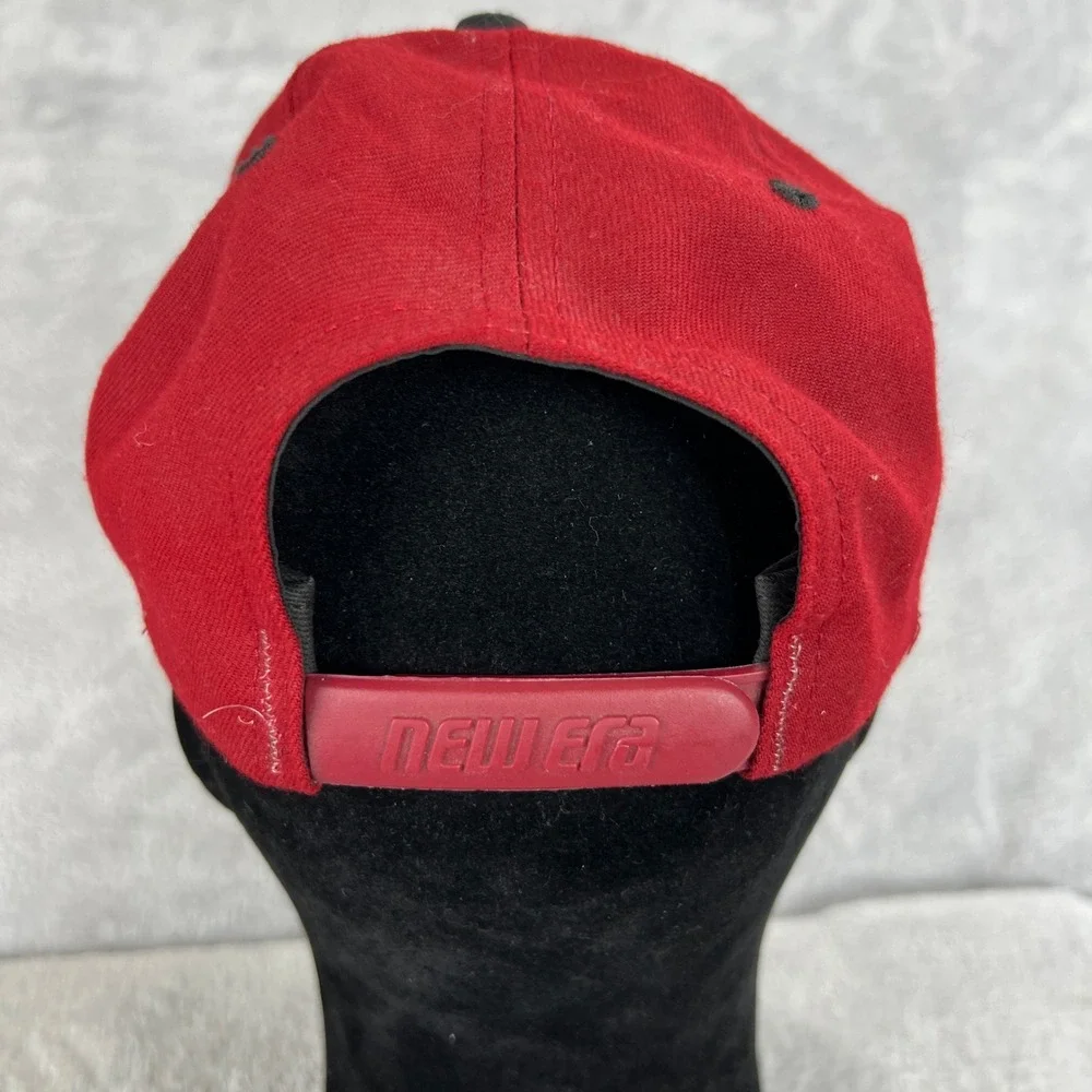 Clovis West New Era Embroidered Logo Snapback Hat Red Black Baseball Hat Fresno